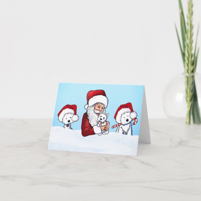 Carte de Noël Westie (Devant)
