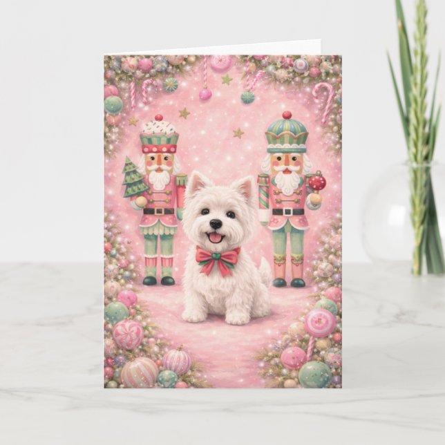 Carte de Noël Westie Nutcracker Holiday Magic (Devant)