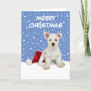Carte de Noël Westie Pup