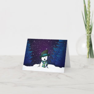 Carte de Noël Westie Terrier