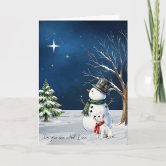 Carte de Noël Westie Vois ce que je vois
