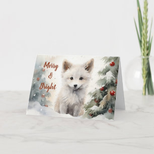 Carte de Noël Whimsical Fox