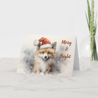 Carte de Noël Whimsical Fox