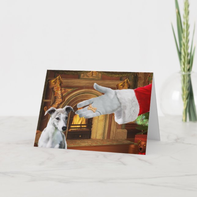 Carte de Noël Whippet (Devant)