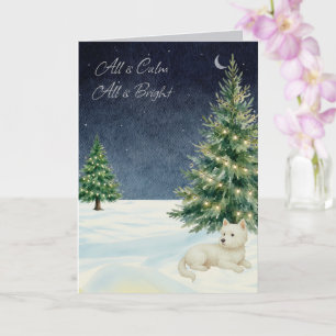 Carte de Noël Winter Westie Tout est Calme