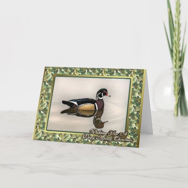 Carte de Noël Wood Duck (Devant)