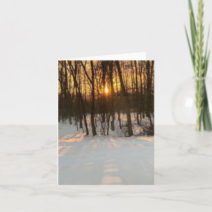 Carte de Noël Woods Sunset