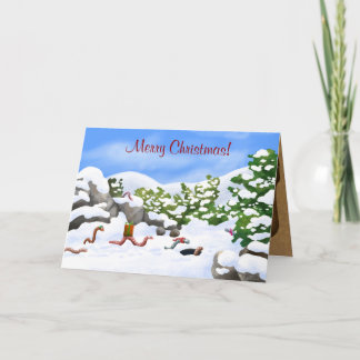 Carte de Noël Wormy