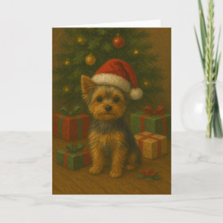 Carte de Noël Yorkie
