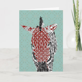 Carte de Noël Zebra