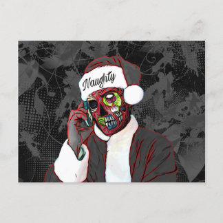 Carte de Noël zombie coquine