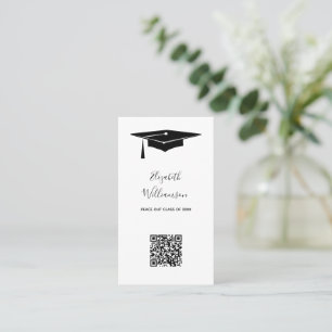 Carte de nom de diplôme Code QR Insérer une carte