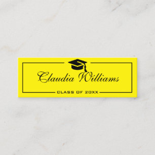 Carte de nom de diplôme. Élégante carte d'insertio