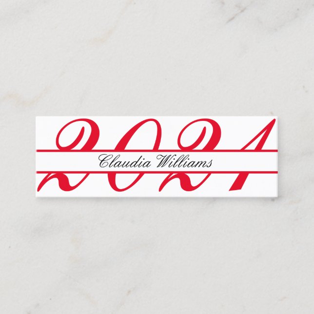 Carte de nom de diplôme. Élégante carte d'insertio (Devant)