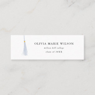 Carte de nom de graduation de la baseball blanche