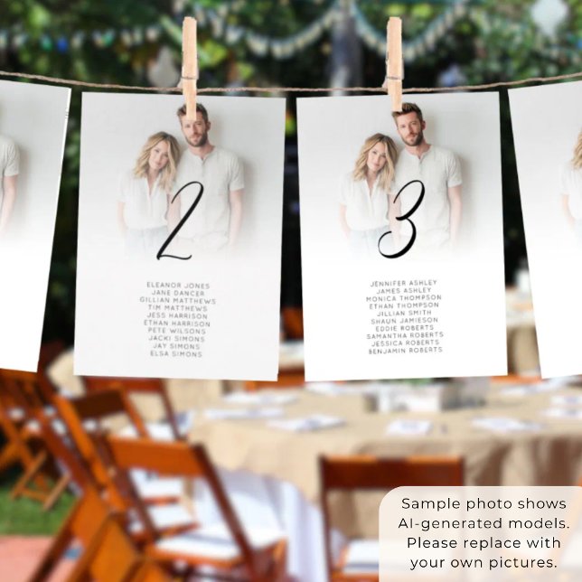 Carte de nom de invité de mariage avec superpositi (Créateur téléchargé)