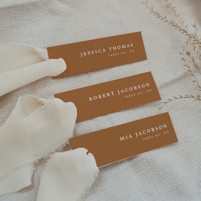 Carte de nom de la carte de lieu MIA Boho Burnt Or (Créateur téléchargé)