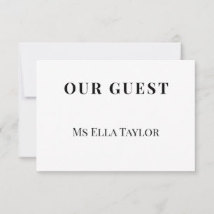 Carte de nom de table de mariage minimaliste Siè