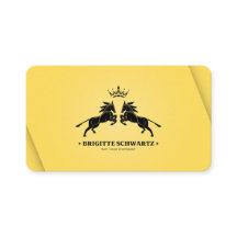 Carte de nom d'entreprise noire et jaune