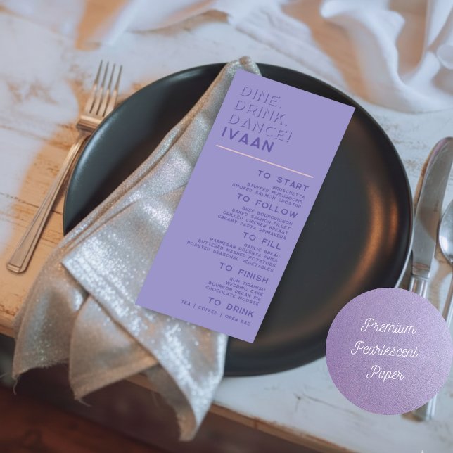 Carte de nom d'invité de mariage disco rétro moder (Créateur téléchargé)