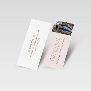 Carte de nom du diplômé en typographie moderne