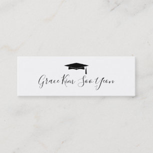 Carte de nom du Faire-part de graduation de script