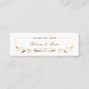 Carte de nom Elegant Gold Graduate