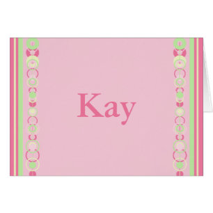 Carte de nom personnalisée Kay Modern Circles