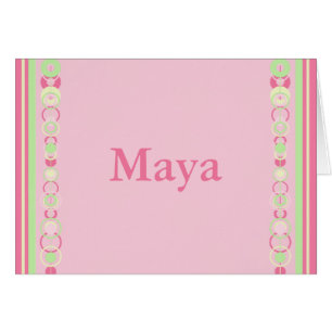 Carte de nom personnalisée Maya Modern Circles