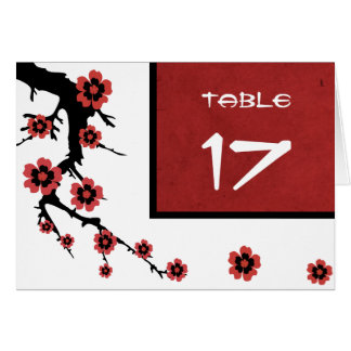 Carte de nombre de Tableau de Sakura de fleurs de