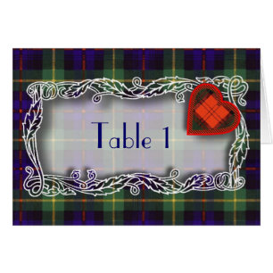 Carte de nombre de Tableau de tartan - Farquarson