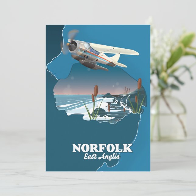carte de Norfolk East Anglia  (Debout devant)