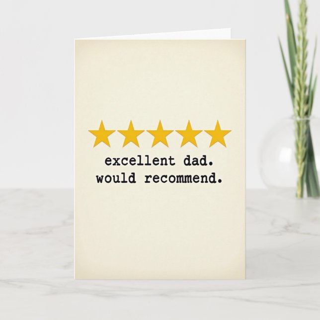 Carte de notation Papa Recommanderait (Devant)