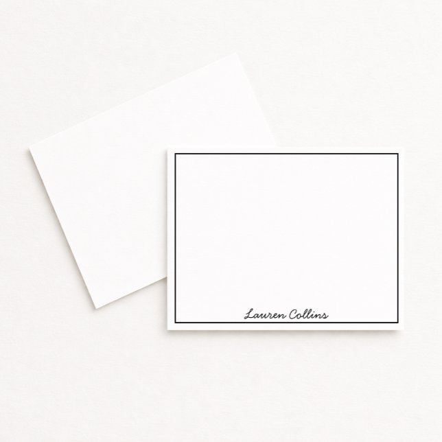Carte de note à bordure classique minimaliste (Créateur téléchargé)