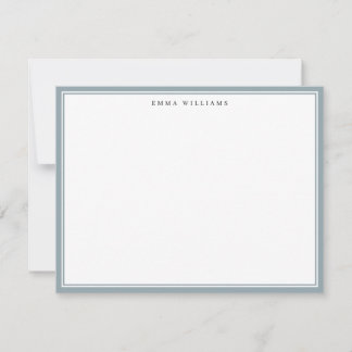 Carte de note à cadre bleu poussiéreux