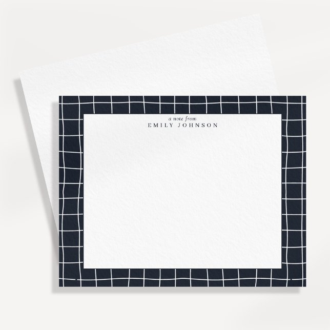 Carte de note à cadre en grille sombre (Créateur téléchargé)