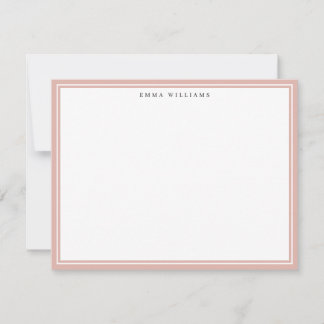 Carte de note à cadre rose