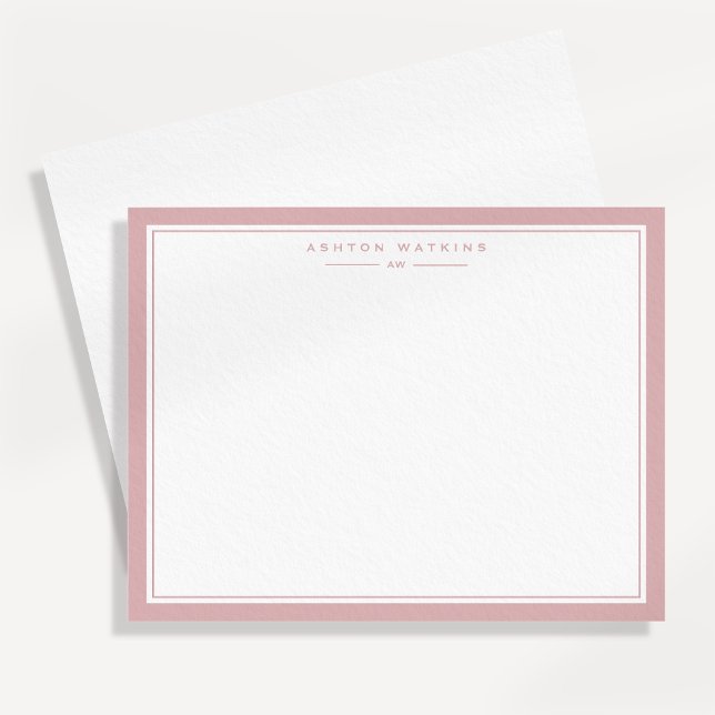 Carte de note à cadre rose tendre (Créateur téléchargé)