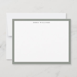 Carte de note à cadre sauge