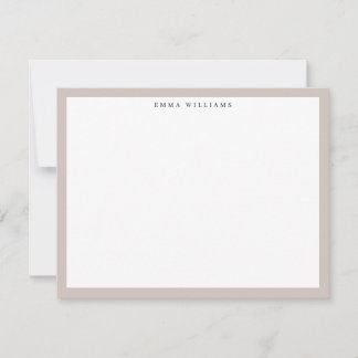 Carte de note à cadre taupe