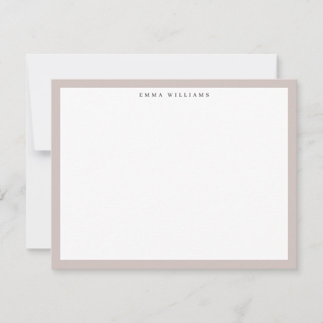 Carte de note à cadre taupe (Devant)