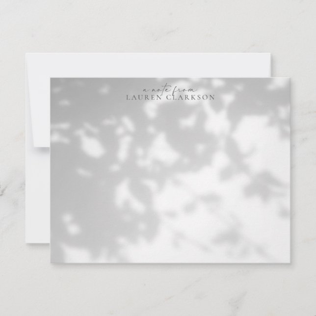Carte de note à effet d'ombre feuillue (Devant)