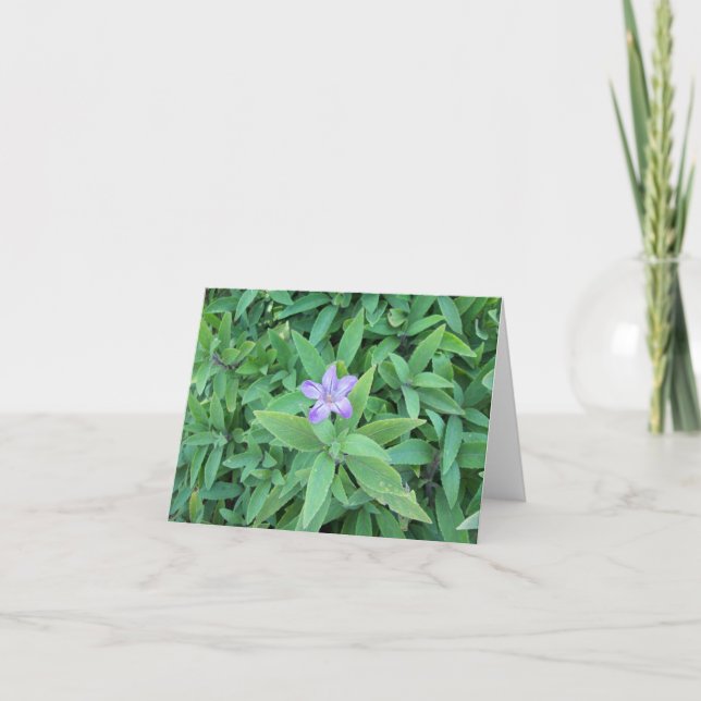 Carte de note à fleurs violettes (Devant)