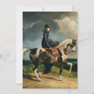 Carte de note à plat de cavalière
