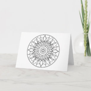 Carte de note adulte de mandala de coloration avec