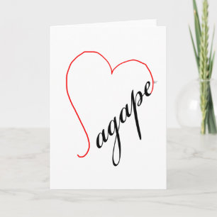 Carte de note Agape (noir)