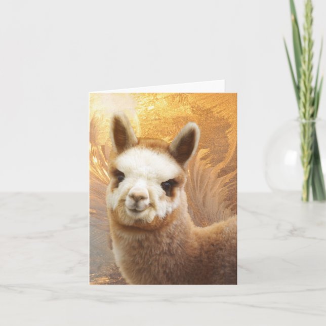 Carte de note Alpaca souriante (Devant)
