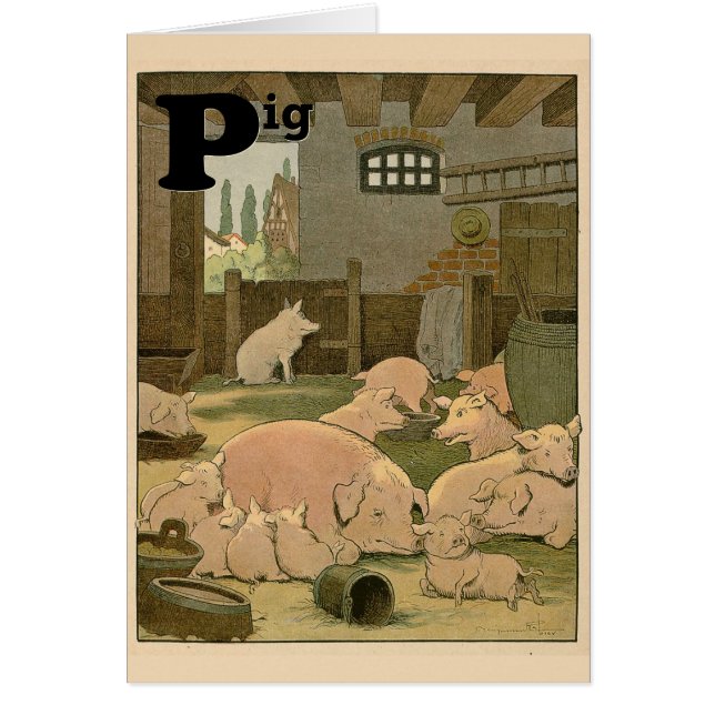 Carte de note alphabétique illustrée par des pince (Devant)