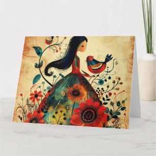 Carte de note Amour des oiseaux