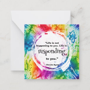 *~ Carte de note AP62 LIFE Quote Tie Dye Inspire
